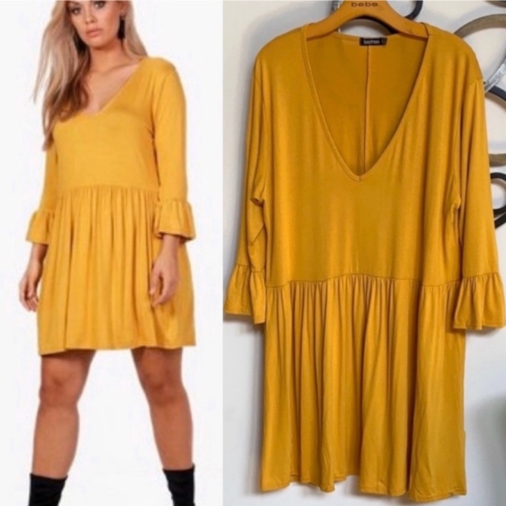 Boohoo V Neck Skater Dress